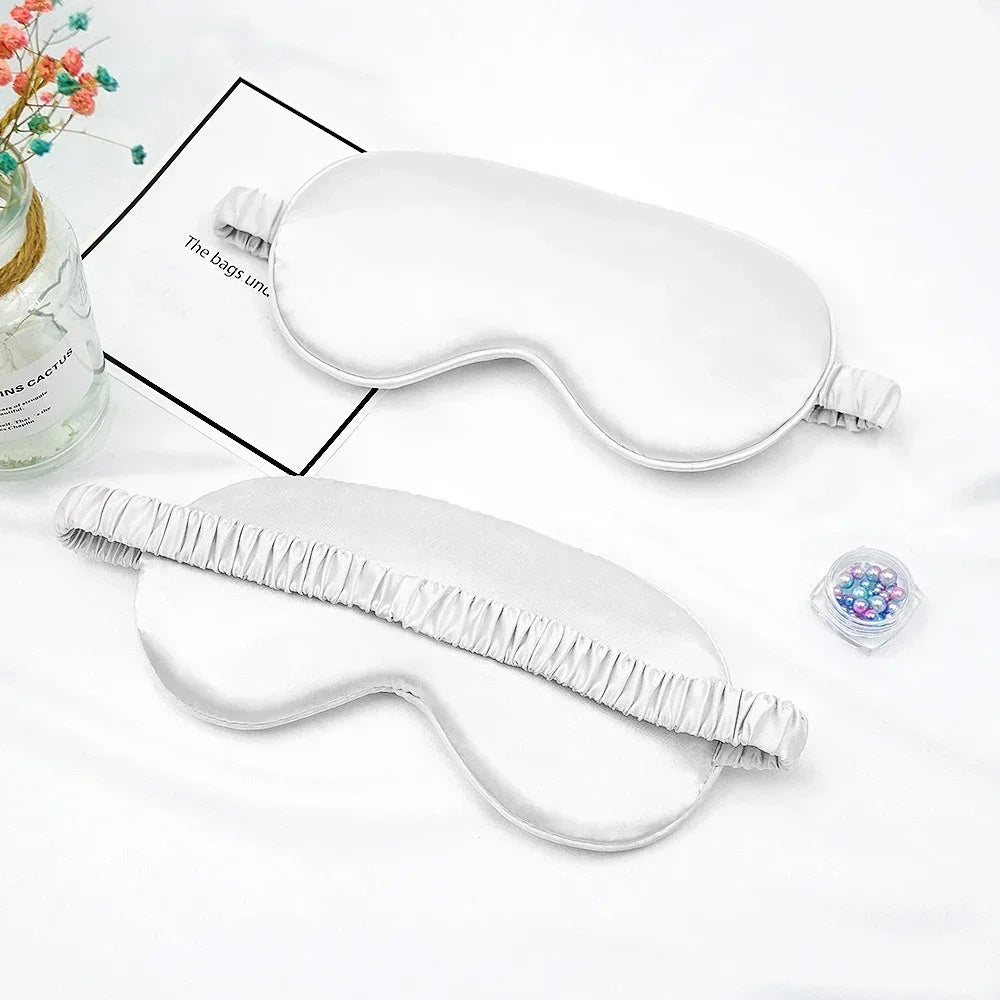 Silk Sleep Eye Mask for Women | Travel Blindfold with Light Blocking