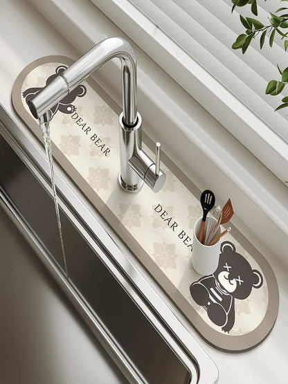 Diatom Mud Sink & Faucet Mat