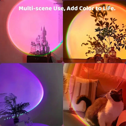 Sunset Projection Lamp with Remote Control | 16 Color LED Night Light