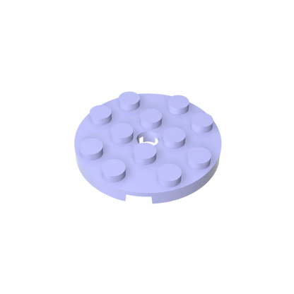 Gobricks GDS-841 Round Plate 4x4 with Hole | Compatible Building Block for DIY Creations