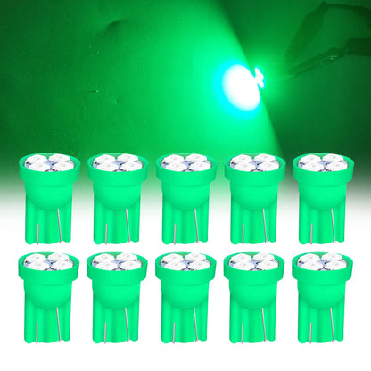 10Pcs T10 4SMD 1210 Blue LED Car Light Bulbs | High Brightness Plug and Play