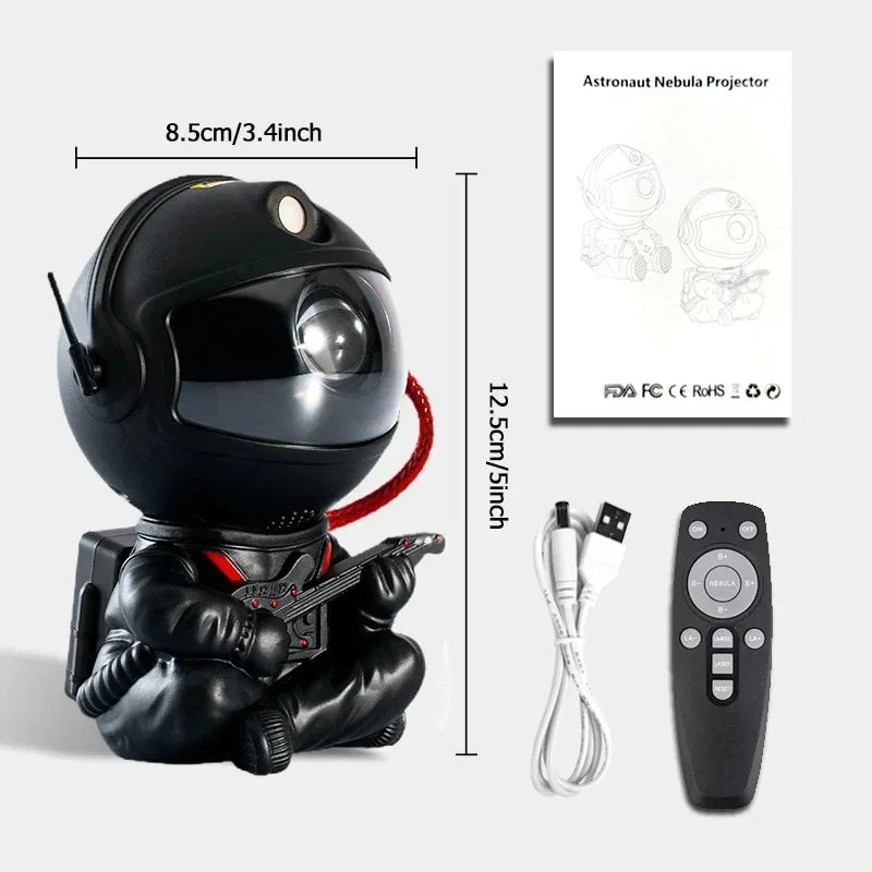 Projecteur d'étoiles Veilleuse galaxie Projecteur spatial astronaute Lampe LED de plafond nébuleuse étoilée pour Chambre Décoration Maison Cadeau Enfants