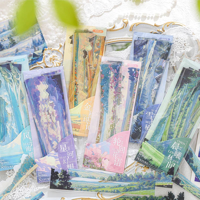 Natural Scenery Sticker Pack | 20 Landscape Stickers for Junk Journal and Scrapbooking