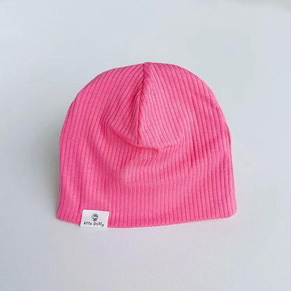 Soft Knit Baby Beanie | Breathable Cotton Candy Color Hat for Toddlers