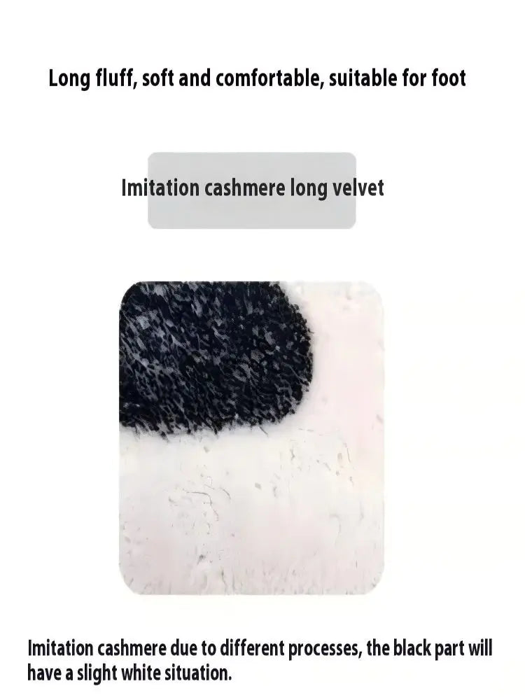Tapis de salon VIKAMA Green Carpet en forme de crème, style 2025, nouveau tapis de chevet de chambre irrégulier en peluche, décoration d'intérieur