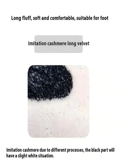 Tapis de salon VIKAMA Green Carpet en forme de crème, style 2025, nouveau tapis de chevet de chambre irrégulier en peluche, décoration d'intérieur