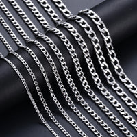 Stainless Steel Curb Cuban Link Chain Necklace | Unisex Punk Choker Jewelry