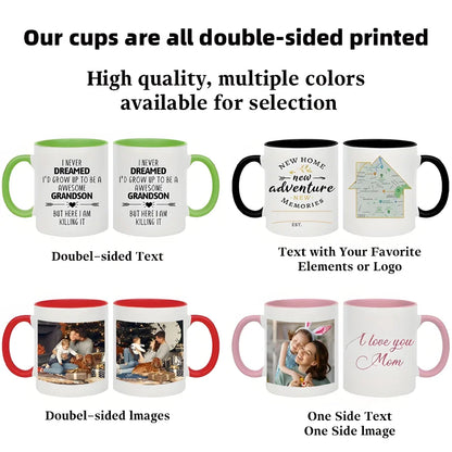 Personalized 11oz Custom Mug | Custom Name and Photo Coffee Cup