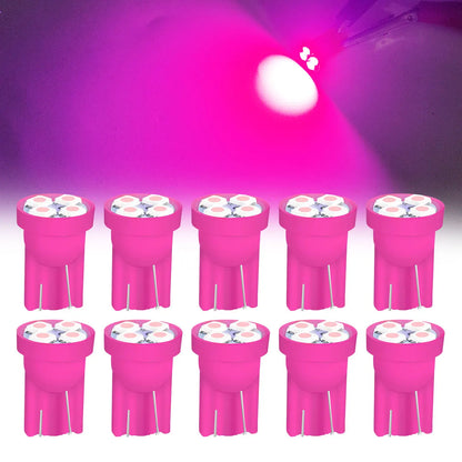 10Pcs T10 4SMD 1210 Blue LED Car Light Bulbs | High Brightness Plug and Play