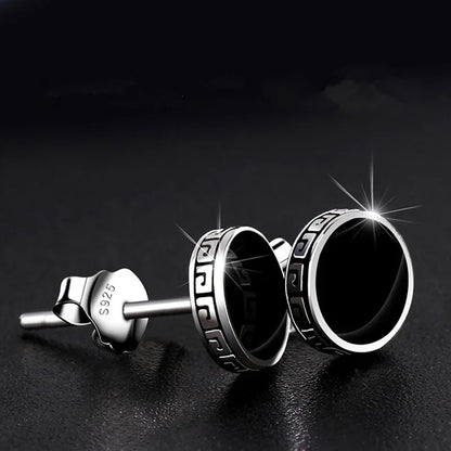 LiHong 925 Silver Men's Single Earring | Street Punk Hip-Hop Jewelry