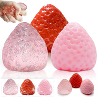 Strawberry Squishy Stress Toy – Soft TPR Squeeze Fidget