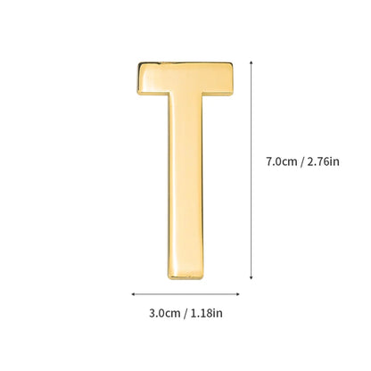 1 pièce en métal auto-adhésive Numéro de maison, lettres de l'alphabet anglais pour plaque de porte d'appartement, autocollants de numéro de boîte aux lettres de table 7*3cm