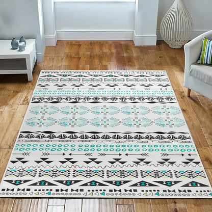 Tapis de salon VIKAMA de style géométrique, durable et antidérapant, pour canapé, table basse, chambre à coucher, décoration intérieure