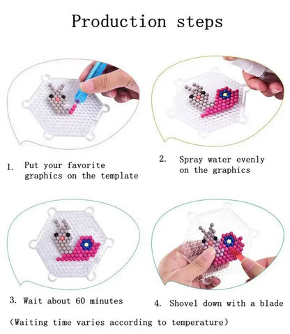300PCS Water Sticky Beads Refill Pack | 6 Colors 3D Puzzle Toys for Kids