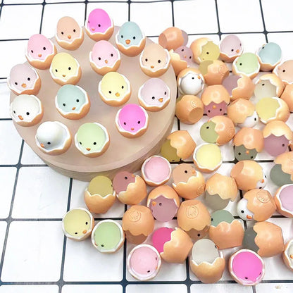 Luminous Eggshell Chick Car Decoration | Resin DIY Toy for Jewelry and Gifts
