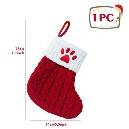 Christmas Socks Knitting Snowflake Letter Stocking Christmas Decoration for Home 2024 Xmas Tree Ornament Gift Navidad Natal A-Z