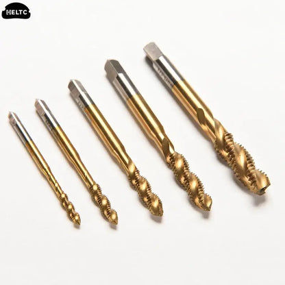 Titanium Coated HSS Spiral Fluted Machine Screw Tap Set | Metric Threading Tool