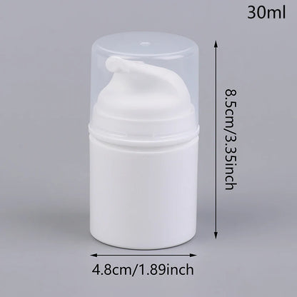 Airless Cosmetic Travel Size Vacuum Pump Bottles | Refillable Emulsion Dispenser Set