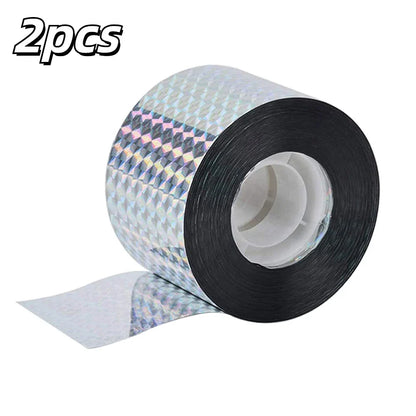 2 Rolls Bird Scare Reflective Tape | Double Sided Visual Deterrent
