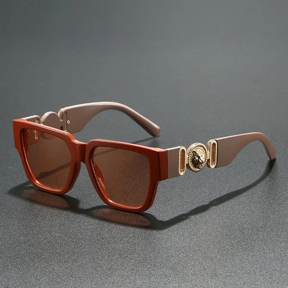 Square Leopard Print Sunglasses | UV400 Protection Travel Sunglasses