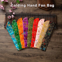 Embroidered Folding Fan Cover Pouch | Silk Fan Protector
