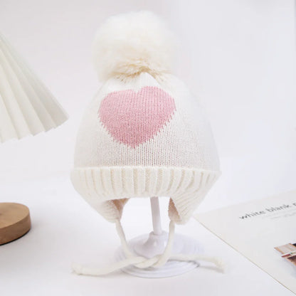 Baby Knitted Turban Hat with Pompom | Soft Acrylic Beanie for 0-3T