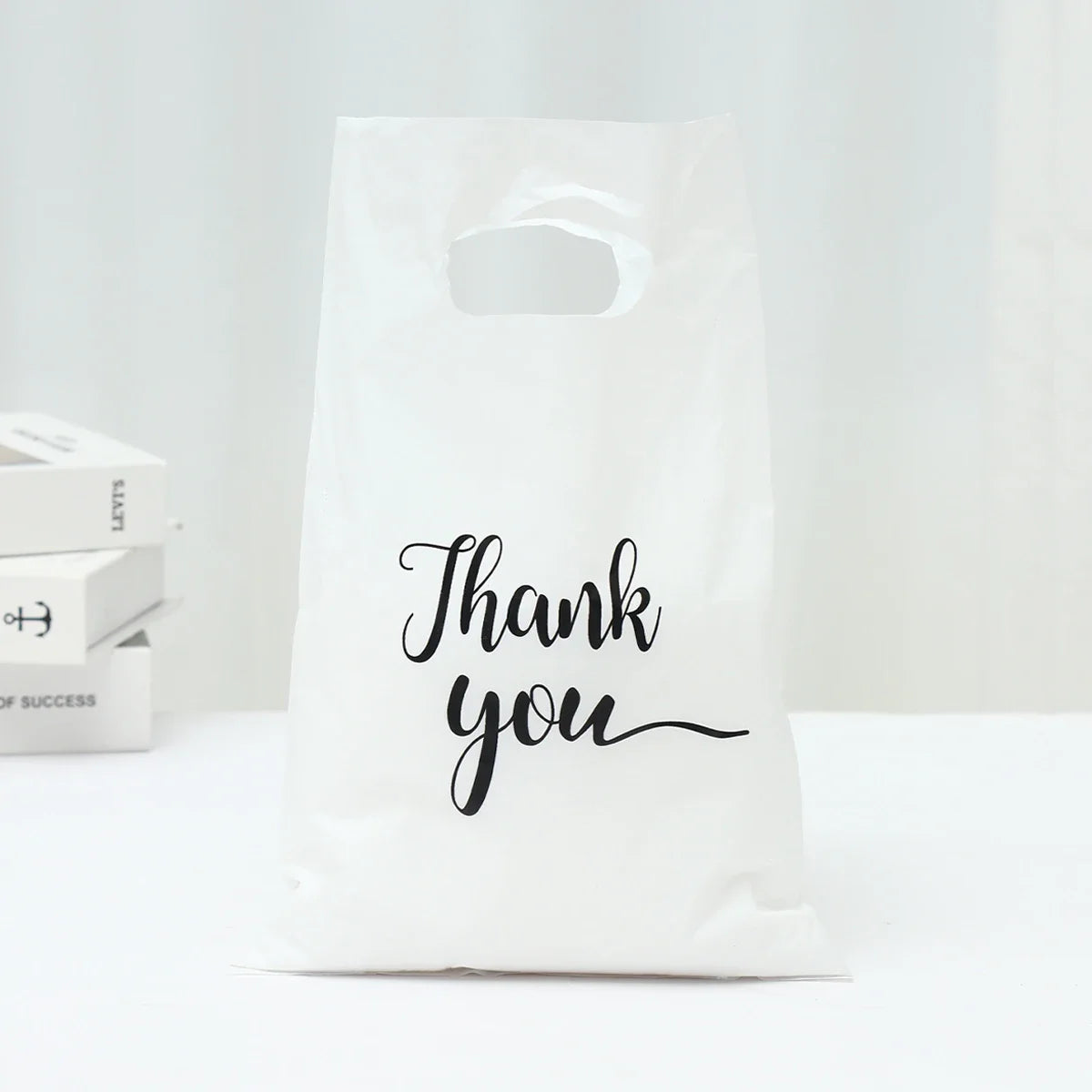 100 sacs de remerciement en plastique, sac cadeau, sac de courses, fourre-tout 20*30cm, sac cadeau pour anniversaire, mariage, fêtes, bonbons, biscuits
