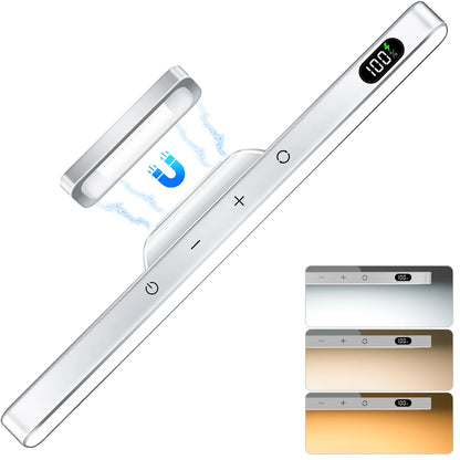 Rechargeable Dimmable Night Light with 3-Color LED Cabinet Lighting