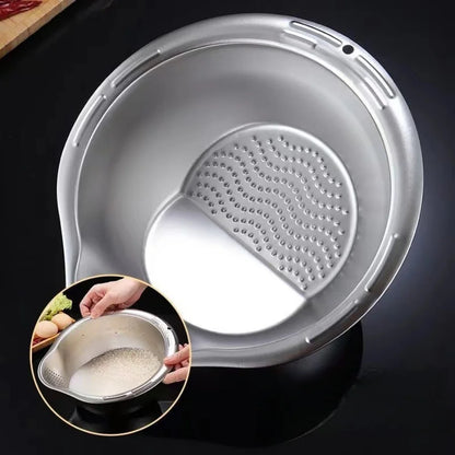 Bol de Lavage de Riz en Acier Inoxydable 304, Passoire à Riz, Passoire à Fruits et Légumes, Ustensiles de Cuisine