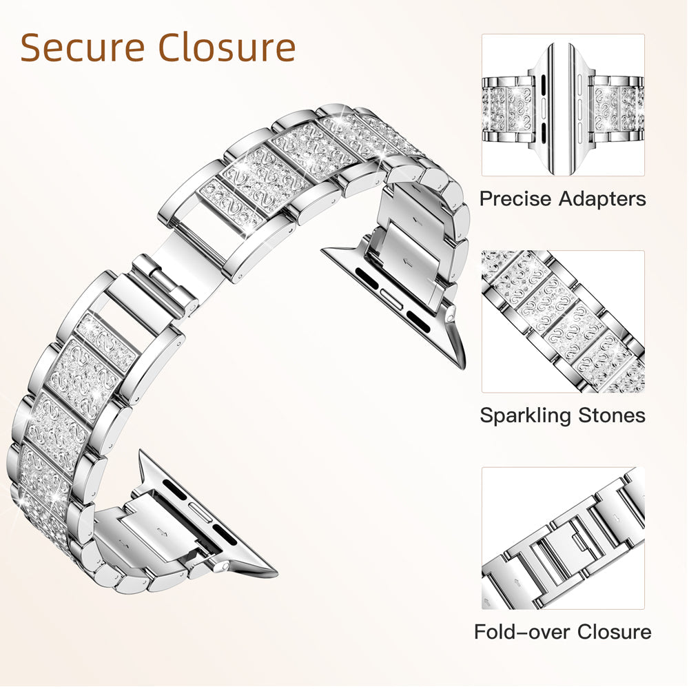 Dressy S-Block Metal Band for Apple Watch 38/40/41mm & 42/44/45mm