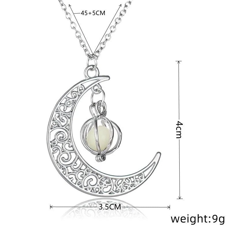 Collier avec pendentif en pierre de lune Acier inoxydable Bijou pierre de lune Cadeau femme