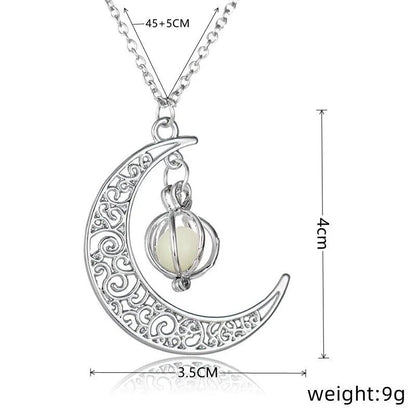 Collier avec pendentif en pierre de lune Acier inoxydable Bijou pierre de lune Cadeau femme