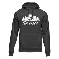 Ski Addict Adult Fleece Hoodie