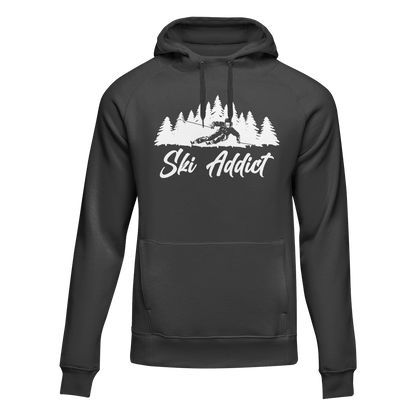Ski Addict Adult Fleece Hoodie