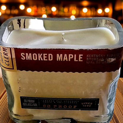 Reclaimed Bourbon Bottle Candle