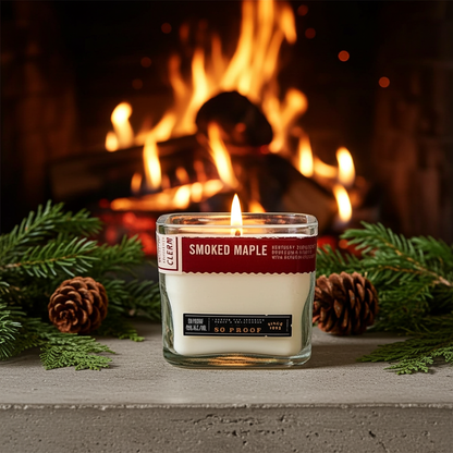Reclaimed Bourbon Bottle Candle