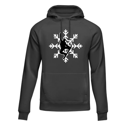 Snowboard Snowflake Adult Fleece Hoodie