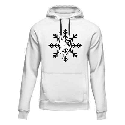 Snowboard Snowflake Adult Fleece Hoodie