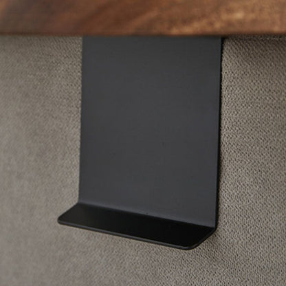Wood Sofa Arm Tray Table Clip On Couch Armrest Table Walnut Finish