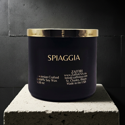 SPIAGGIA | 16oz Soy Wax Candle - Fragrance by ZAFFIRI