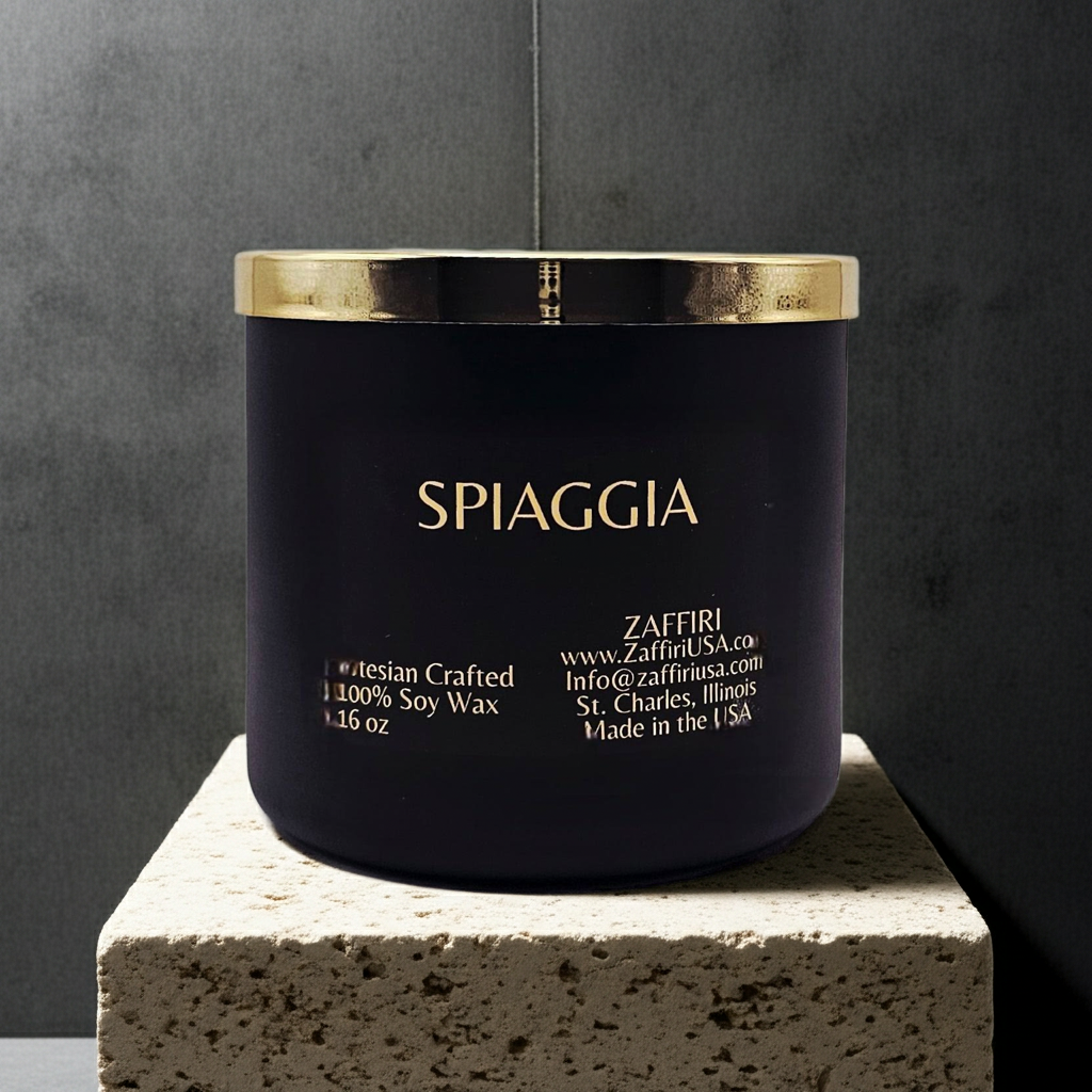 SPIAGGIA | 16oz Soy Wax Candle - Fragrance by ZAFFIRI