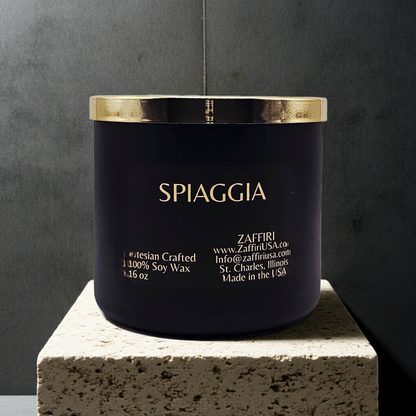 SPIAGGIA | 16oz Soy Wax Candle - Fragrance by ZAFFIRI