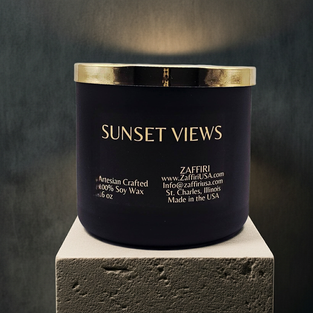 SUNSET VIEWS | 16oz Soy Wax Candle - Fragrance by ZAFFIRI