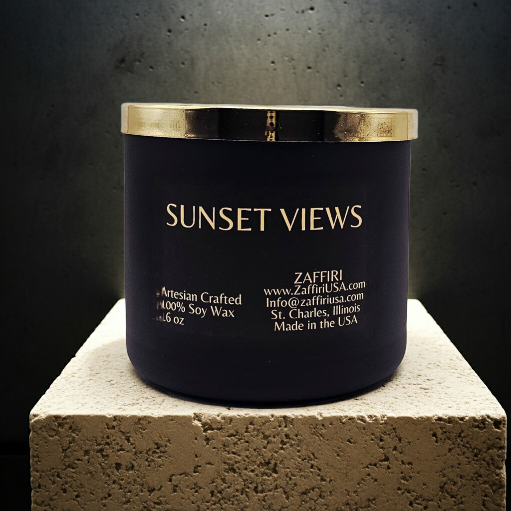 SUNSET VIEWS | 16oz Soy Wax Candle - Fragrance by ZAFFIRI
