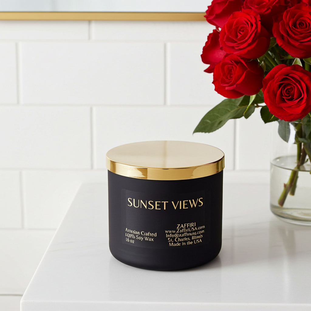 SUNSET VIEWS | 16oz Soy Wax Candle - Fragrance by ZAFFIRI