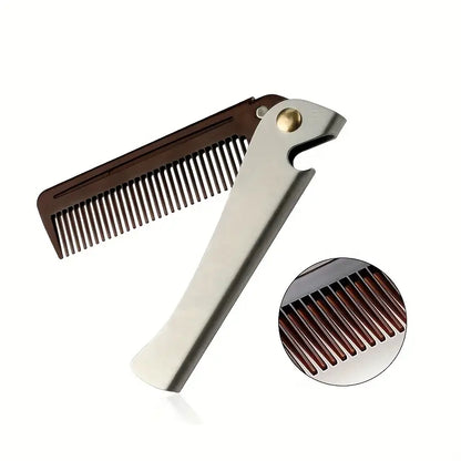 Portable Stainless Steel Beard Comb and Bottle Opener