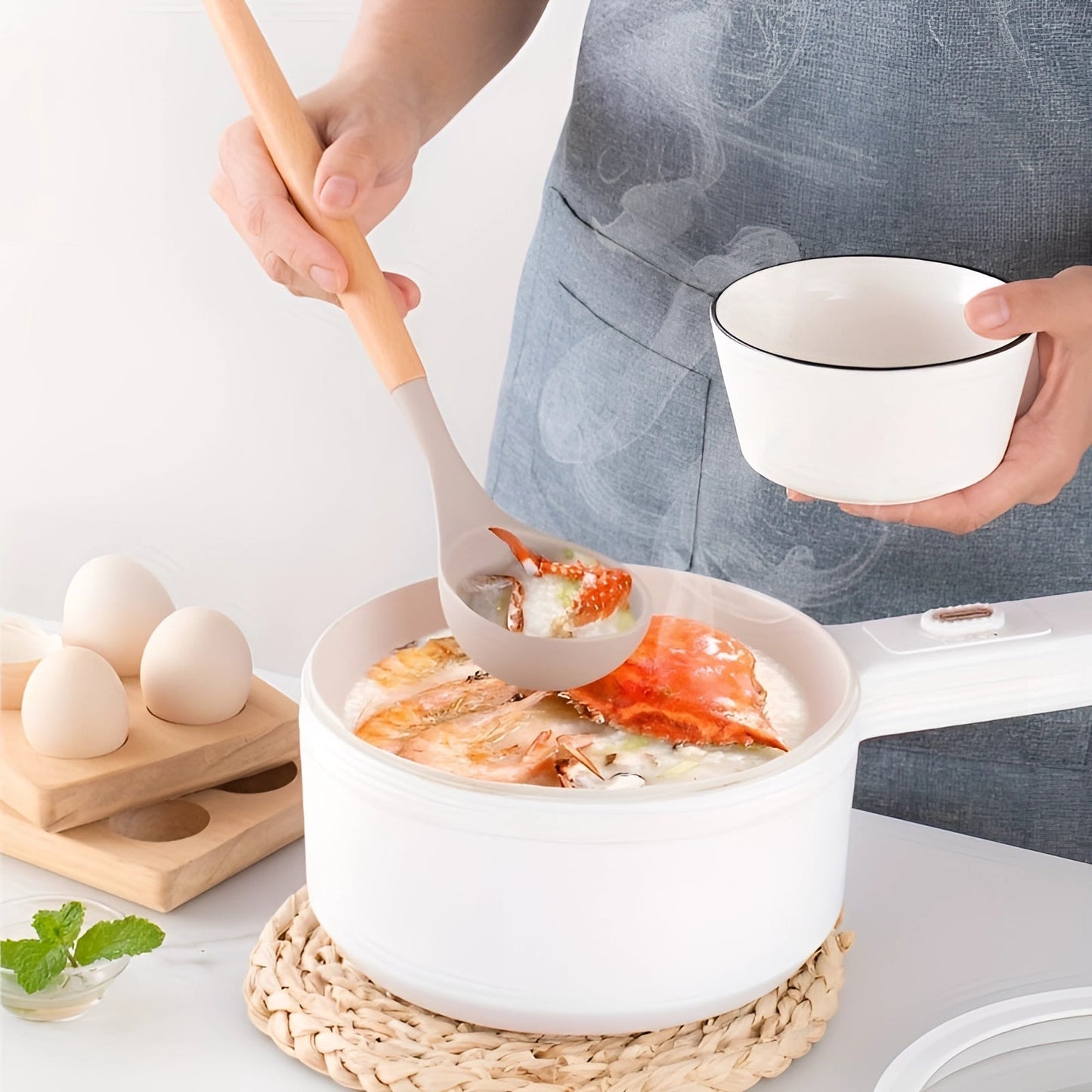 Silicone Kitchen Utensil Set with Bamboo Handles 12 Piece Set