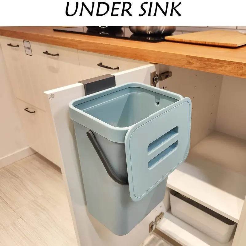 Space Saving Trash Can with Silent Lid