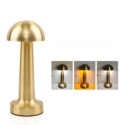 LED Metal Touch Table Lamp | Rechargeable Dimmable Night Light for Coffee Bar Decor