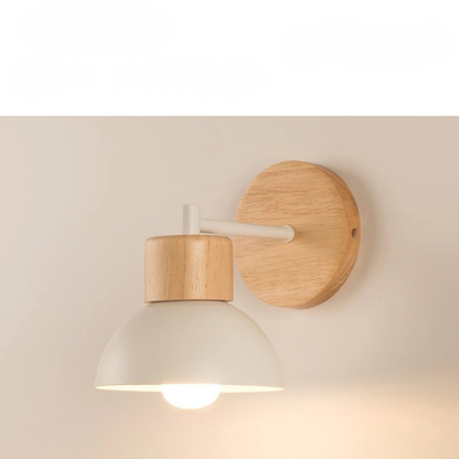 Nordic Wood LED Wall Lamp Bedside Sconce for Bedroom Staircase Balcony
